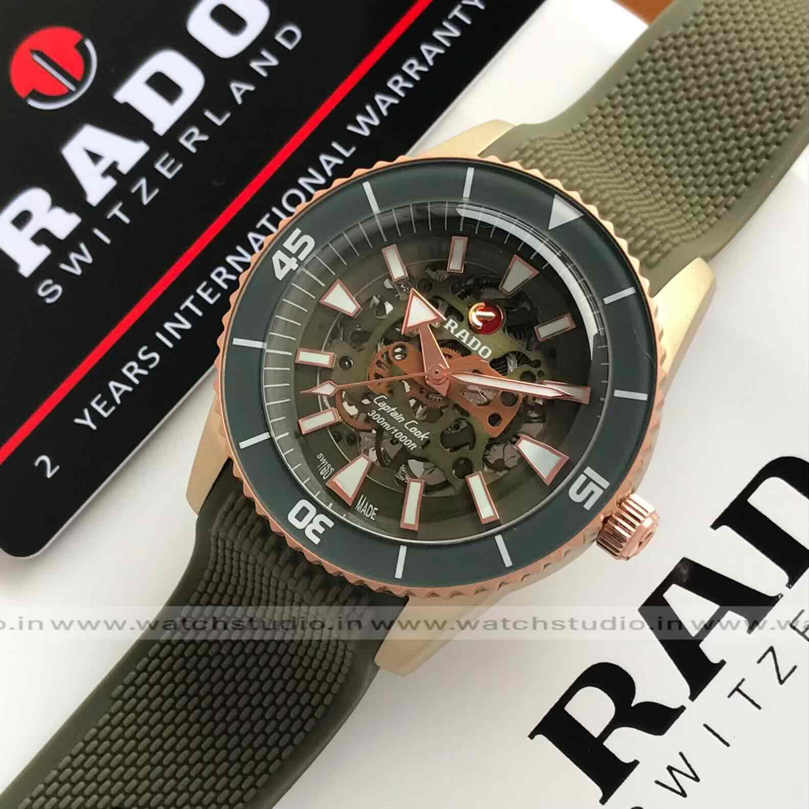 Rado Captain Cook High-Tech Skeleton Automatic Rubber Strap Men’s Watch - Image 3