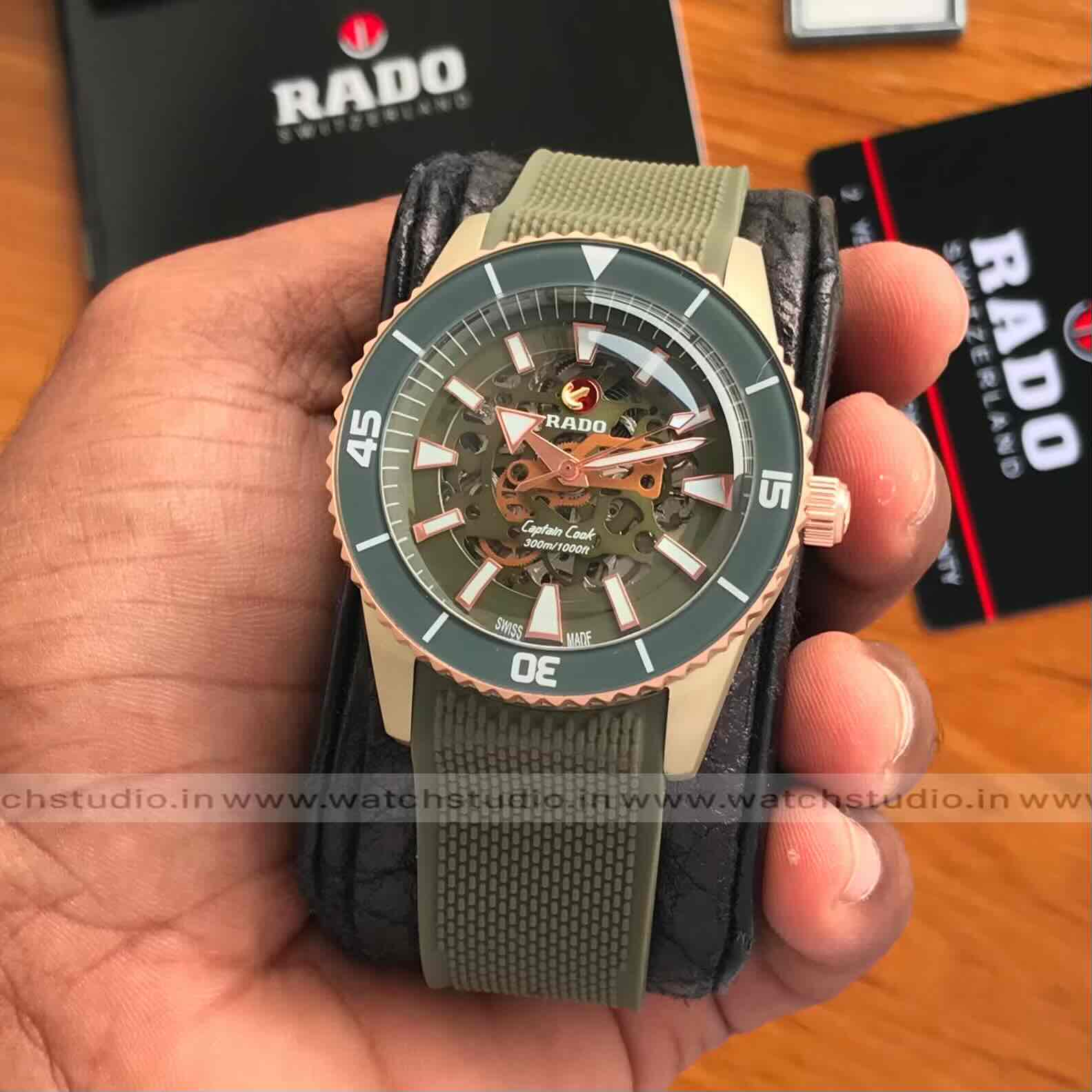 Rado Captain Cook High-Tech Skeleton Automatic Rubber Strap Men’s Watch - Image 5