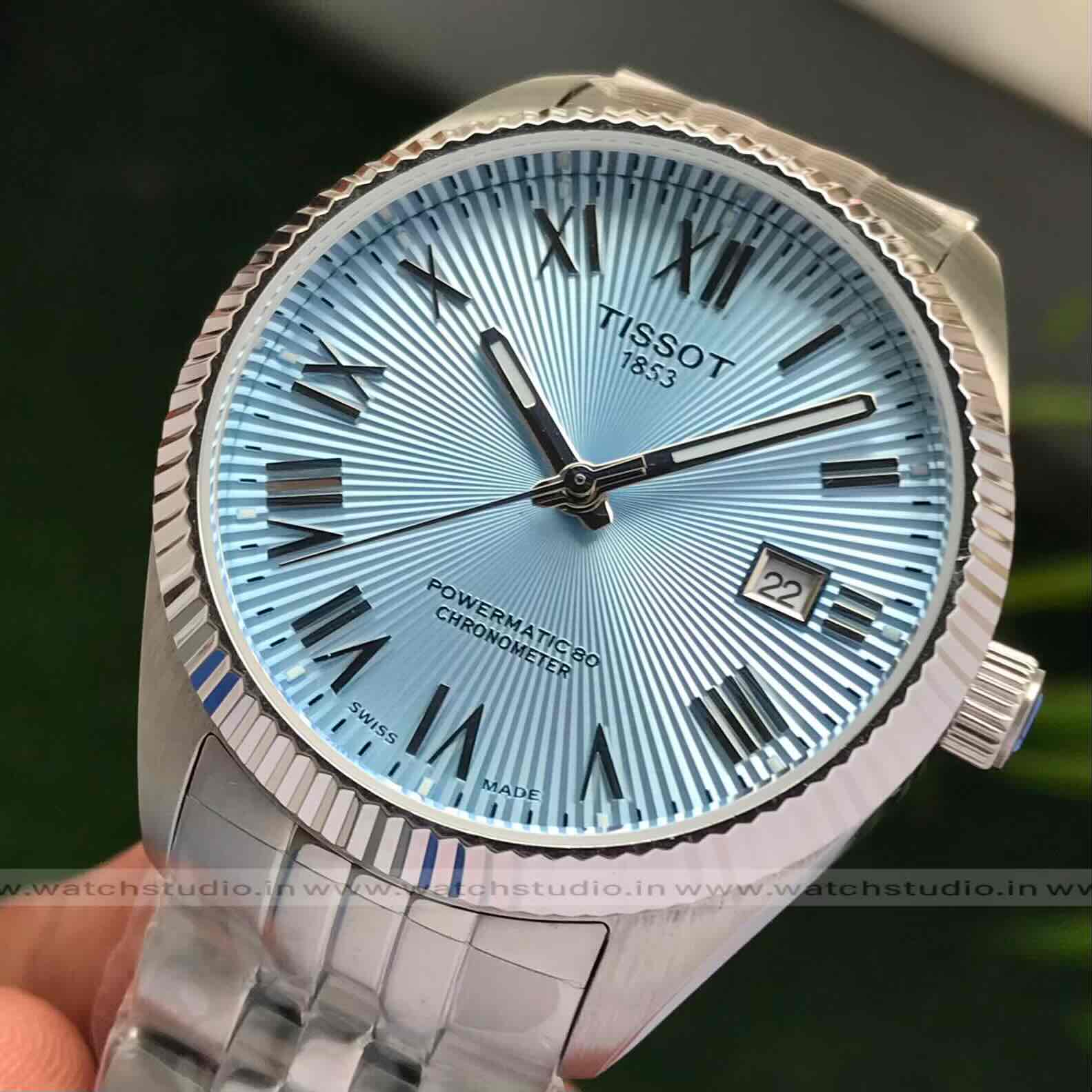 Tissot Ballade Tiffany Blue Dial 40mm Automatic Men’s Watch - Image 5