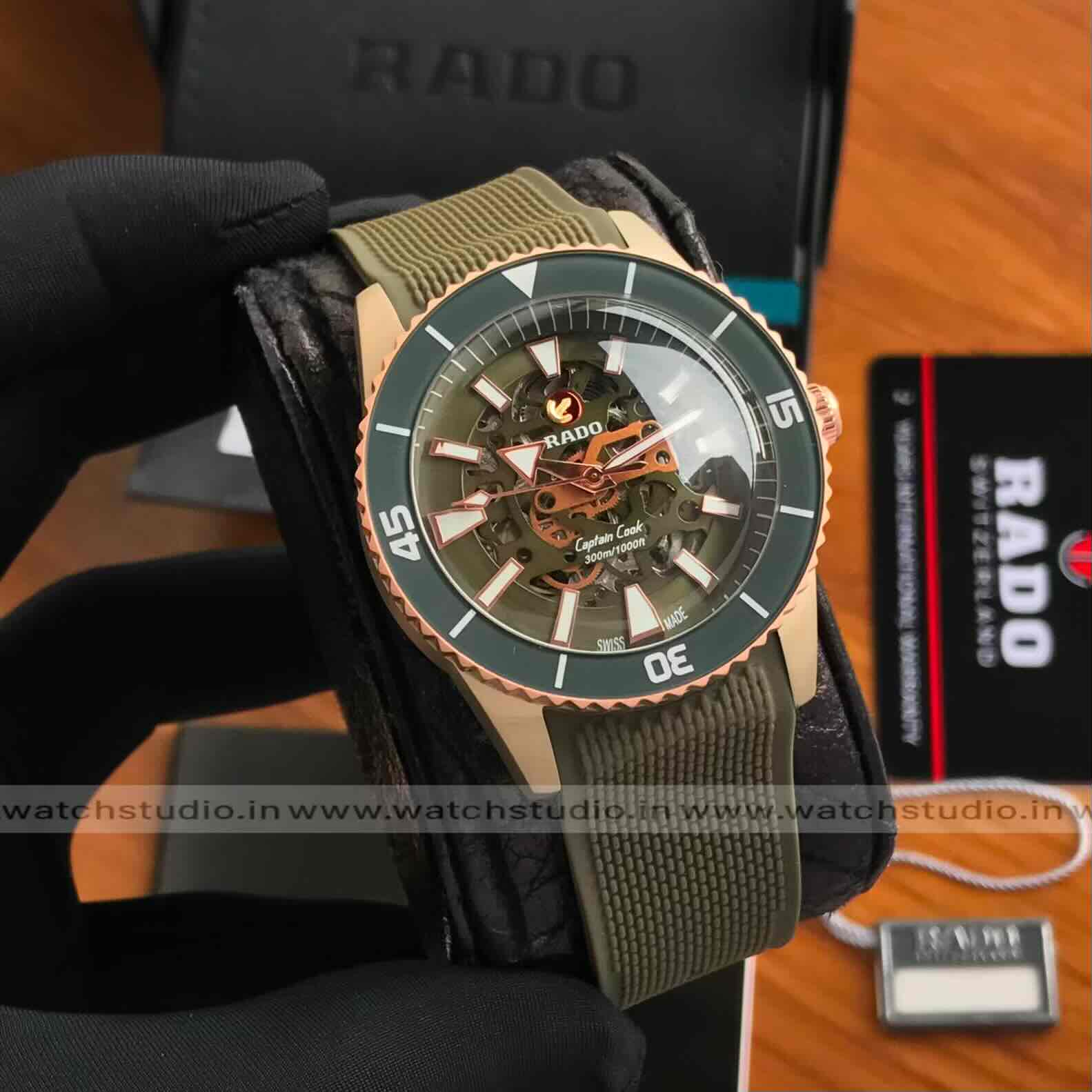 Rado Captain Cook High-Tech Skeleton Automatic Rubber Strap Men’s Watch