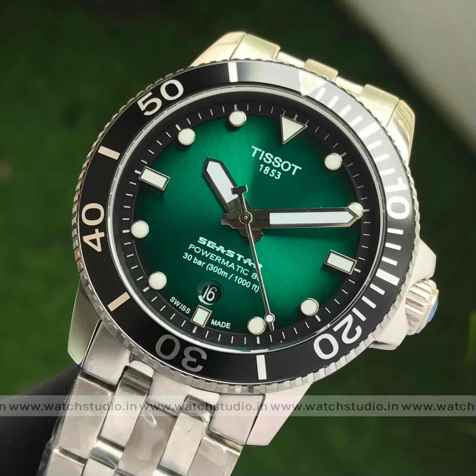 Tissot Seastar 1000 Powermatic 80 Green Dial 43mm Automatic Men’s Watch - Image 6