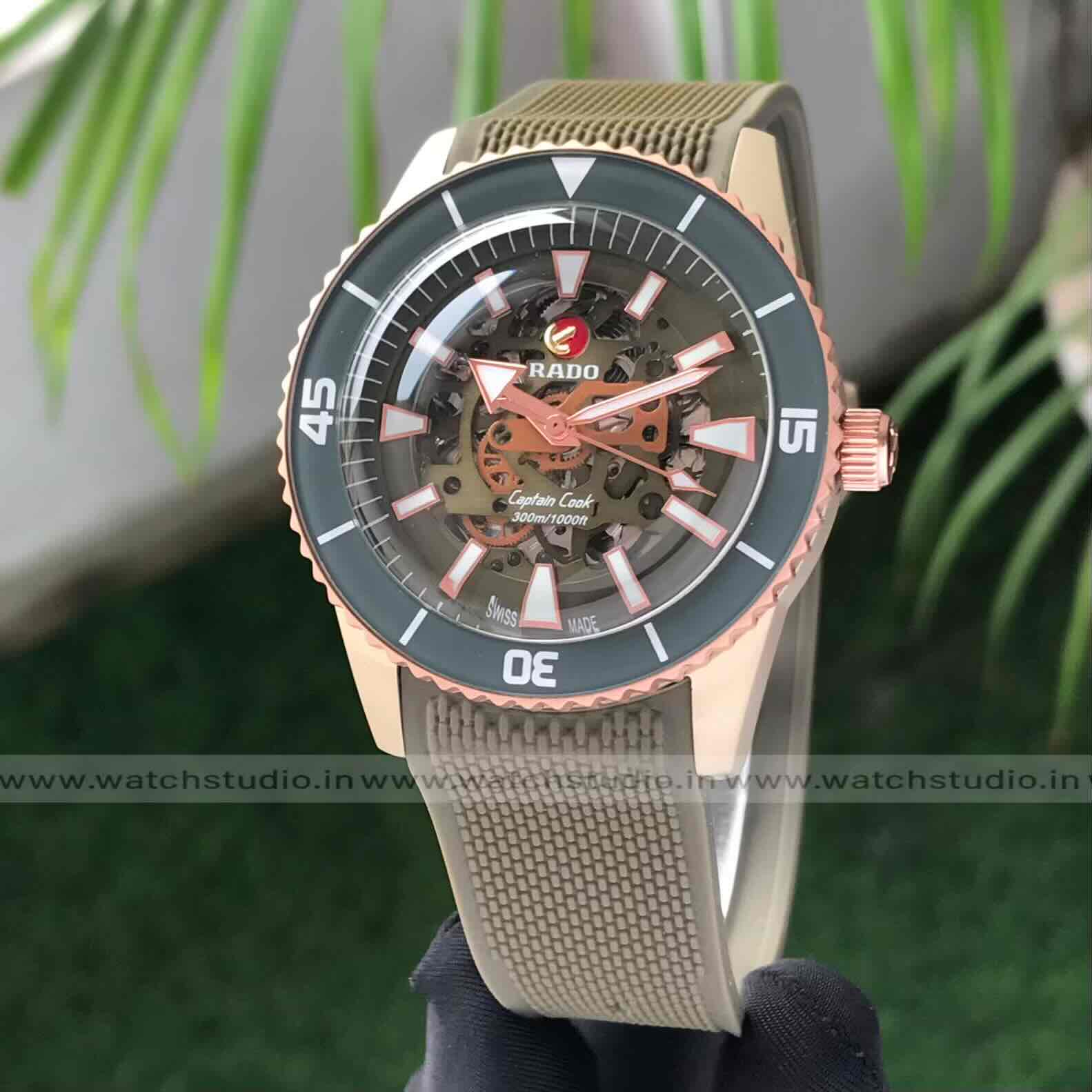 Rado Captain Cook High-Tech Skeleton Automatic Rubber Strap Men’s Watch - Image 6