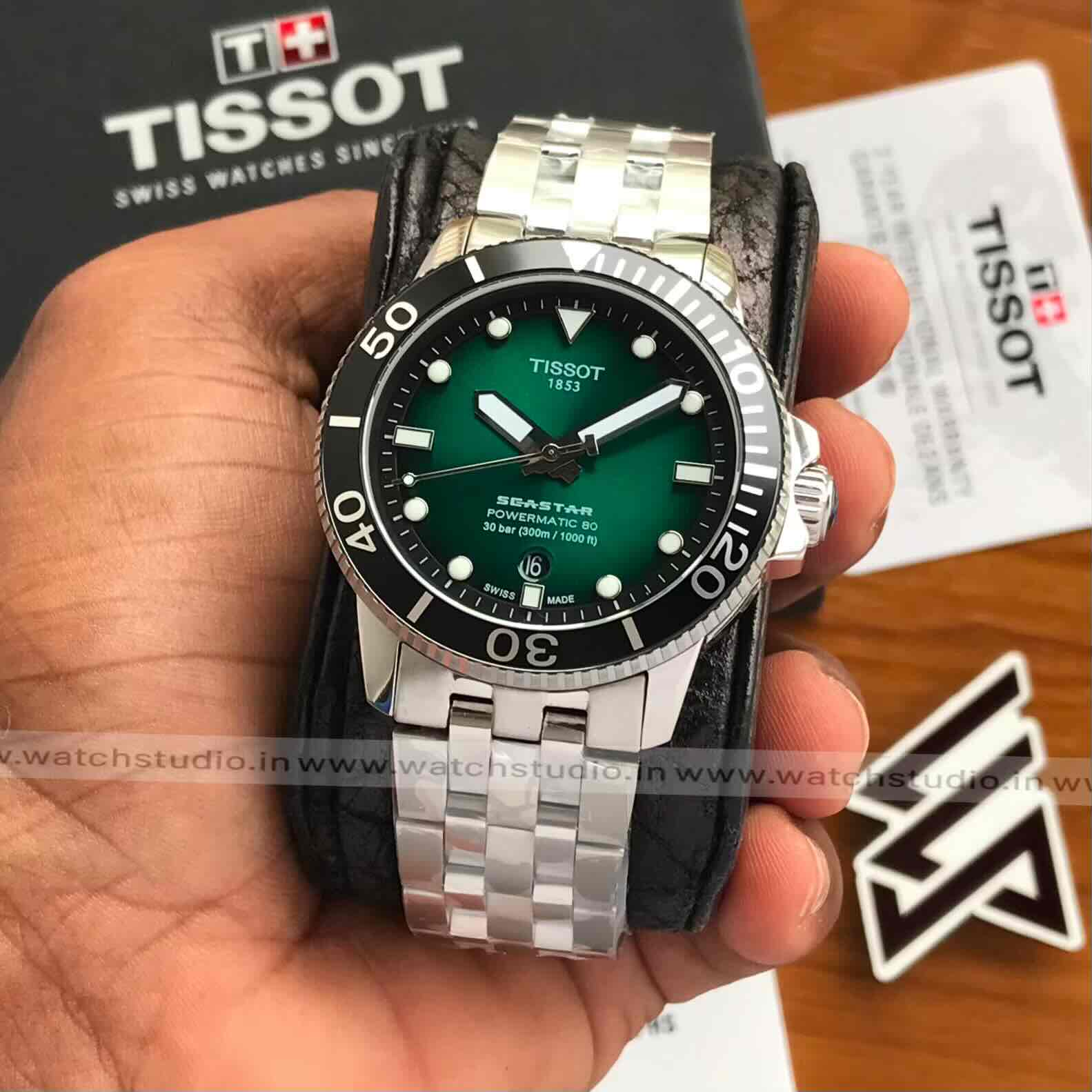 Tissot Seastar 1000 Powermatic 80 Green Dial 43mm Automatic Men’s Watch - Image 4
