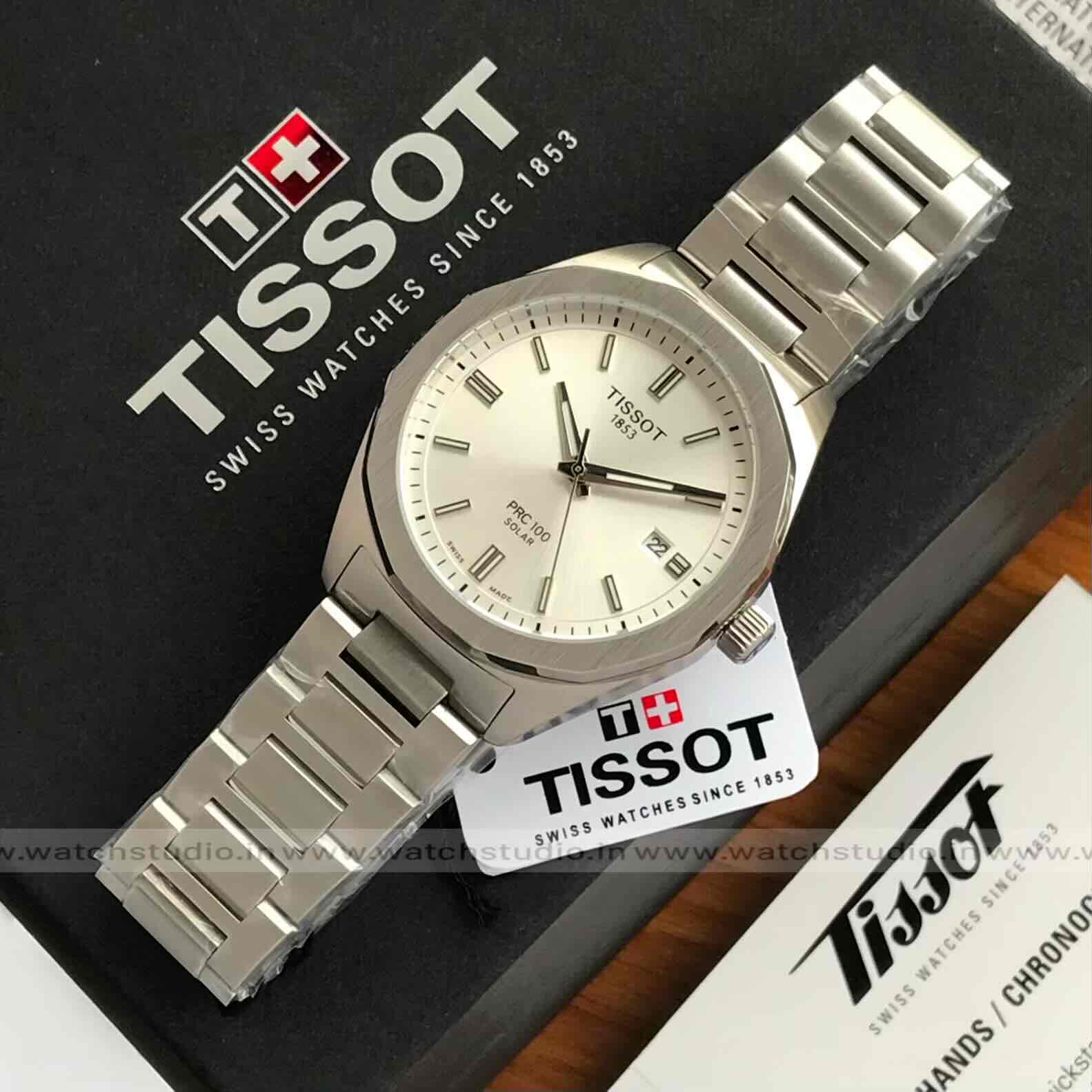 Tissot PRC 100 Solar Silver Dial 40mm Automatic Men’s Watch - Image 4