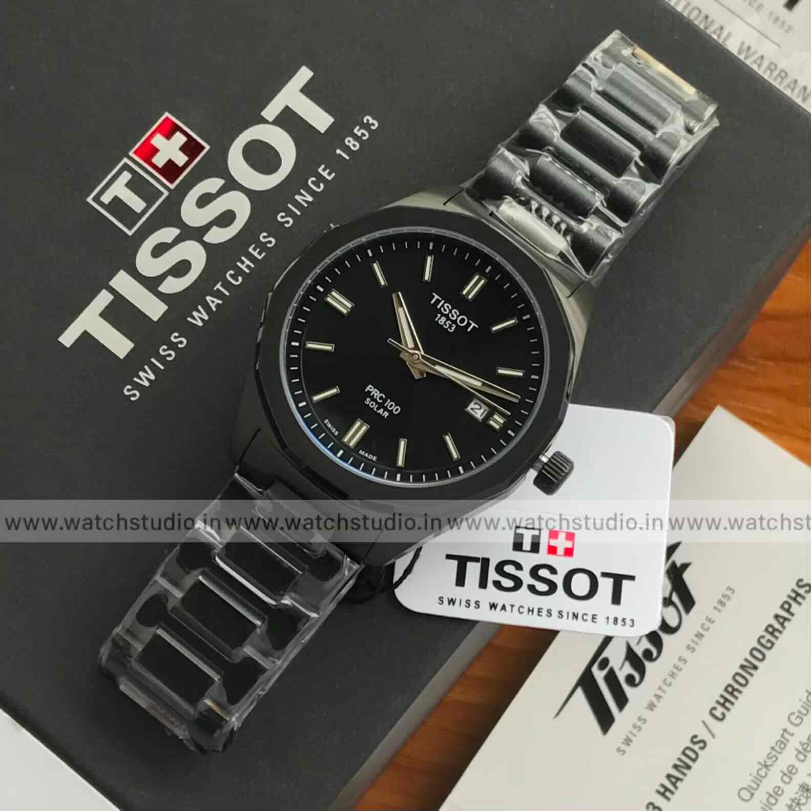 Tissot PRC 100 Solar Black Dial 40mm Automatic Men’s Watch - Image 4
