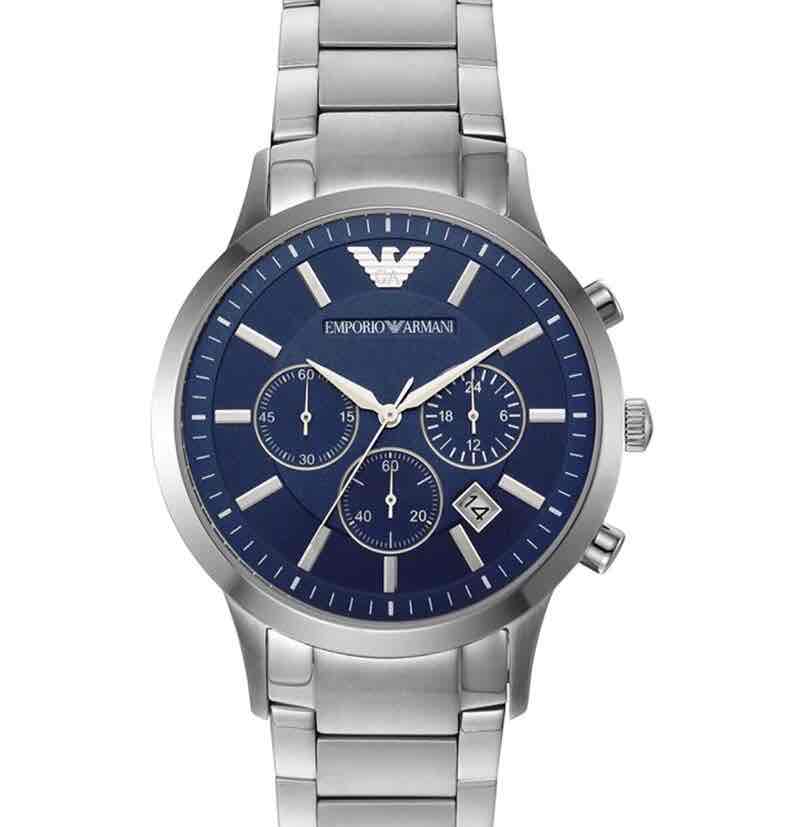Emporio Armani Renato Chronograph Blue Dial 40mm Quartz Men’s Watch Emporio Armani Renato Chronograph Blue Dial 40mm Quartz Men’s Watch - Image 3