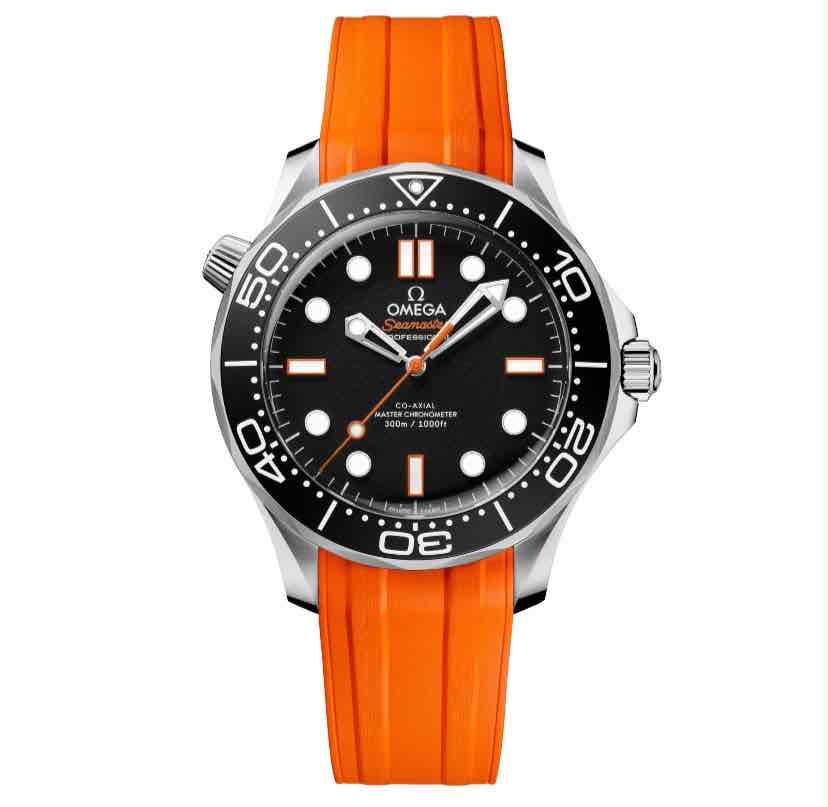 Omega Seamaster Diver 300M Co-Axial Master Chronometer Black Dial Orange Strap Automatic Men’s Watch Omega Seamaster Diver 300M Co-Axial Master Chronometer Black Dial Orange Strap Automatic Men’s Watch - Image 2