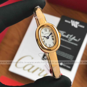 Cartier Baignoire Bangle Gold White Dial  Women’s Watch