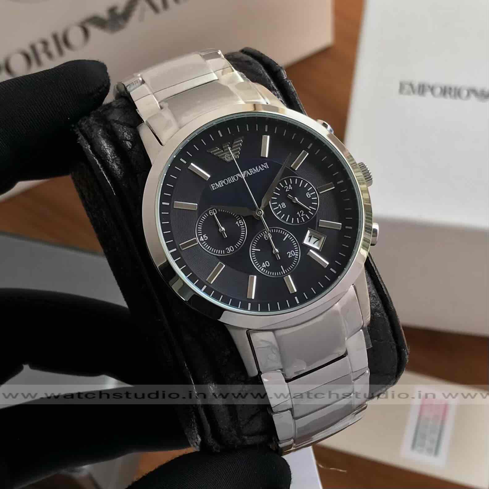Emporio Armani Renato Chronograph Blue Dial 40mm Quartz Men’s Watch Emporio Armani Renato Chronograph Blue Dial 40mm Quartz Men’s Watch