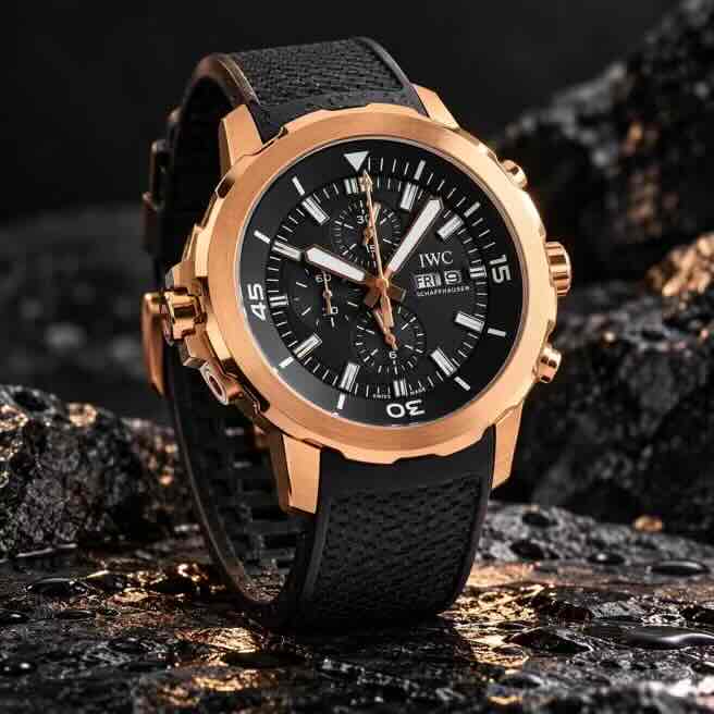 IWC Aquatimer Chronograph Day Date Rose Gold Tone Black Dial Automatic Movement IWC Aquatimer Chronograph Day Date Rose Gold Tone Black Dial Automatic Movement - Image 3
