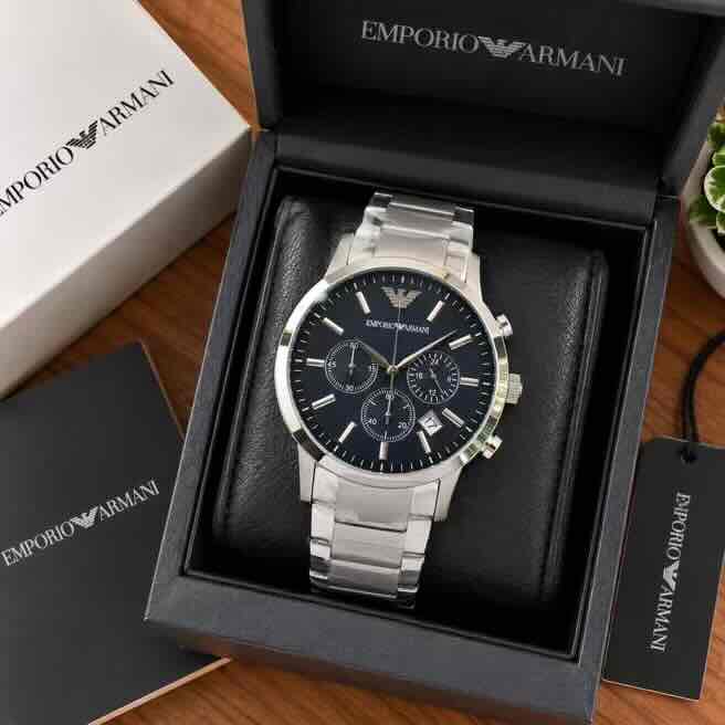 Emporio Armani Renato Chronograph Blue Dial 40mm Quartz Men’s Watch Emporio Armani Renato Chronograph Blue Dial 40mm Quartz Men’s Watch - Image 8