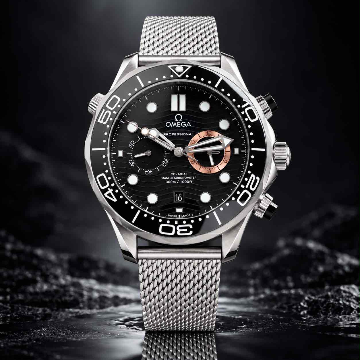Omega Seamaster Diver 300M Chronograph’ 007 First Light Black Dial Automatic Men’s Watch Omega Seamaster Diver 300M Chronograph’ 007 First Light Black Dial Automatic Men’s Watch - Image 2