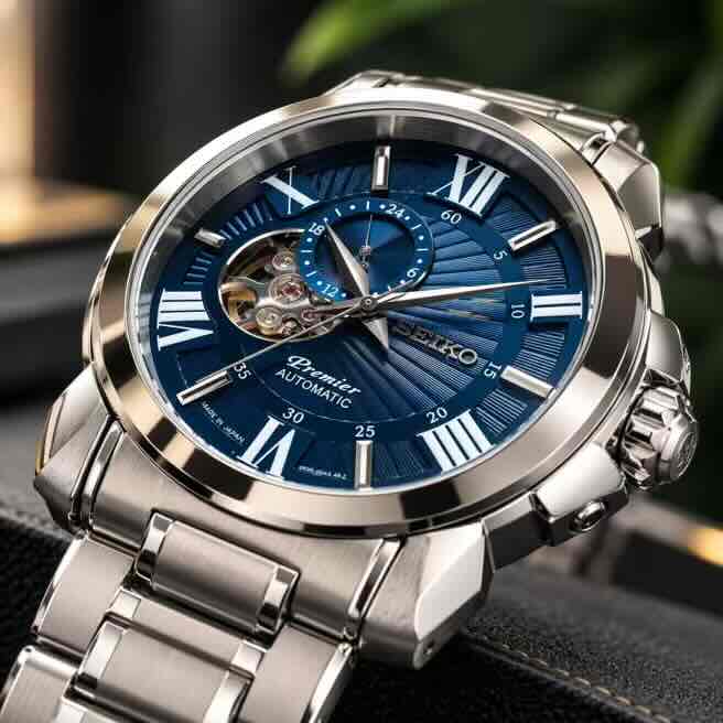 Seiko Premier Automatic Blue Dial 40 mm Men’s Watch Seiko Premier Automatic Blue Dial 40 mm Men’s Watch - Image 4