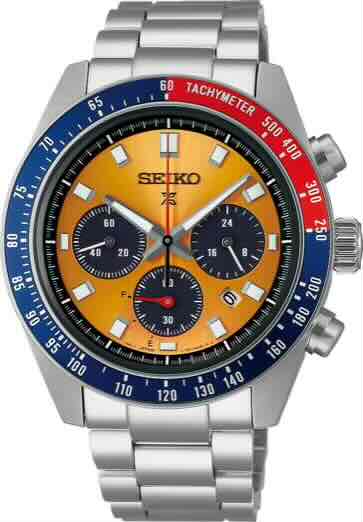 Seiko Prospex Speedtimer Chronograph Yellow / Orange Dial Swiss ETA Movement𤩠Seiko Prospex Speedtimer Chronograph Yellow / Orange Dial Swiss ETA Movement𤩠- Image 2
