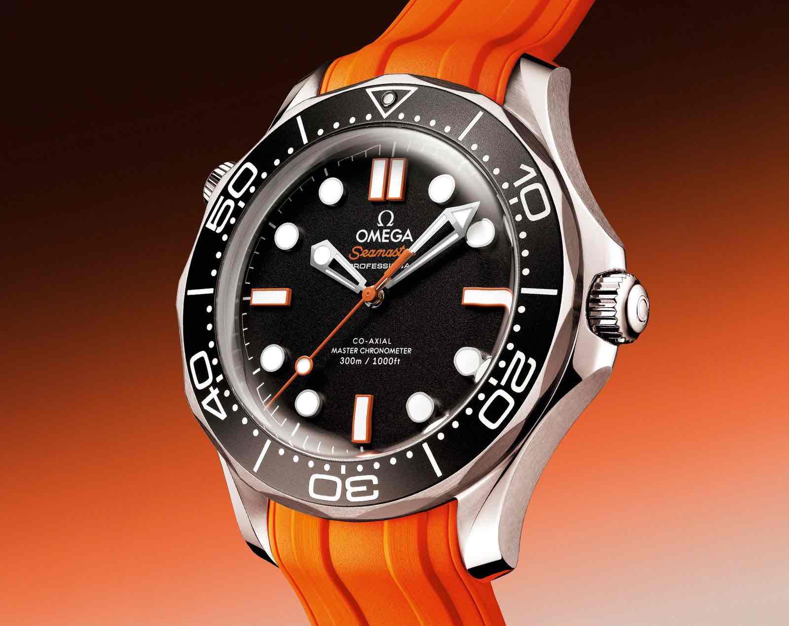 Omega Seamaster Diver 300M Co-Axial Master Chronometer Black Dial Orange Strap Automatic Men’s Watch Omega Seamaster Diver 300M Co-Axial Master Chronometer Black Dial Orange Strap Automatic Men’s Watch - Image 5