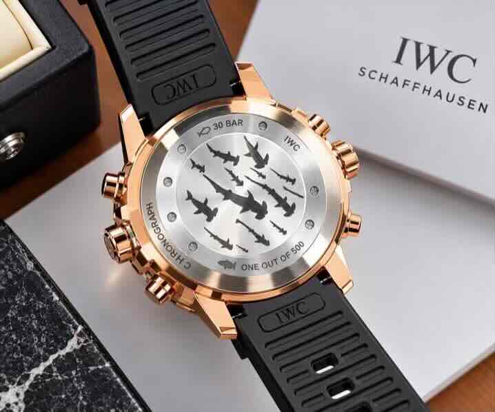 IWC Aquatimer Chronograph Day Date Rose Gold Tone Black Dial Automatic Movement IWC Aquatimer Chronograph Day Date Rose Gold Tone Black Dial Automatic Movement - Image 7