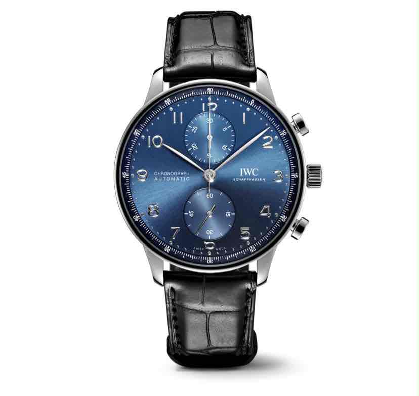 IWC Schaffhausen Portugieser Chronograph Silver tone Navy Blue Dial Automatic Movement IWC Schaffhausen Portugieser Chronograph Silver tone Navy Blue Dial Automatic Movement - Image 2