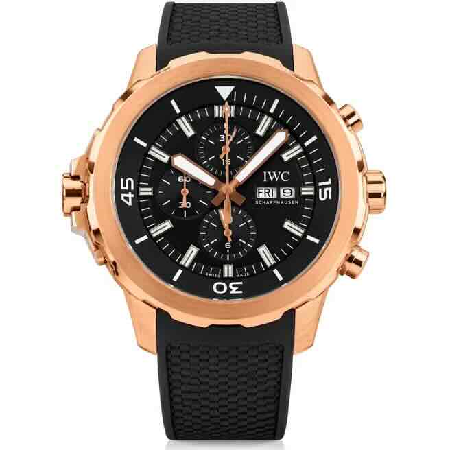 IWC Aquatimer Chronograph Day Date Rose Gold Tone Black Dial Automatic Movement IWC Aquatimer Chronograph Day Date Rose Gold Tone Black Dial Automatic Movement - Image 2